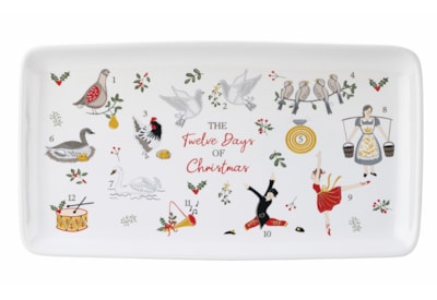 David Mason Design Twelve Days Of Christmas Rectangular Platter (XB6989)