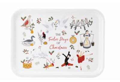 David Mason Design Twelve Days Of Christmas Large Tray Gloss (XB6997)