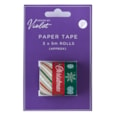 Traditional Christmas Paper Tape 3pk (XBV-3-3WT)