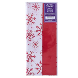 4 Sheet Tissue Red Snowflakes (XBV-PT-1)
