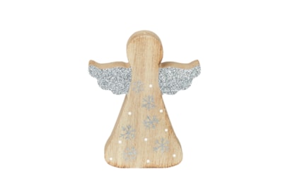 Heaven Sends Wooden Angel w Glitter Wings (ZLP047)