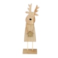 Heaven Sends Wooden Reindeer Holding Gold (ZLP067)