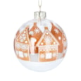 Gisela Graham Clear Glass Ball Gingerbread House/snow (00035)