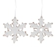 Gisela Graham Resin Gingerbread Snowflake Dec White Iced (13891)