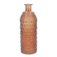 Gisela Graham Honeycomb Glass Small Vase Dark Amber 20cm (30031)