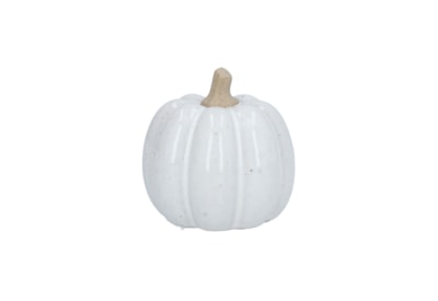 Gisela Graham White Earthenware Squash Ornament 9.5cm (30400)