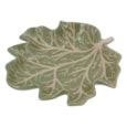 Gisela Graham Green Earthenware Leaf Shape Dish 24.1cm (31813)