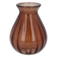 Gisela Graham Glass Posy Vase Dark Amber 15cm (31842)