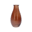 Gisela Graham Dimple Glass Pear Bud Vase Dark Amber 14cm (33220)